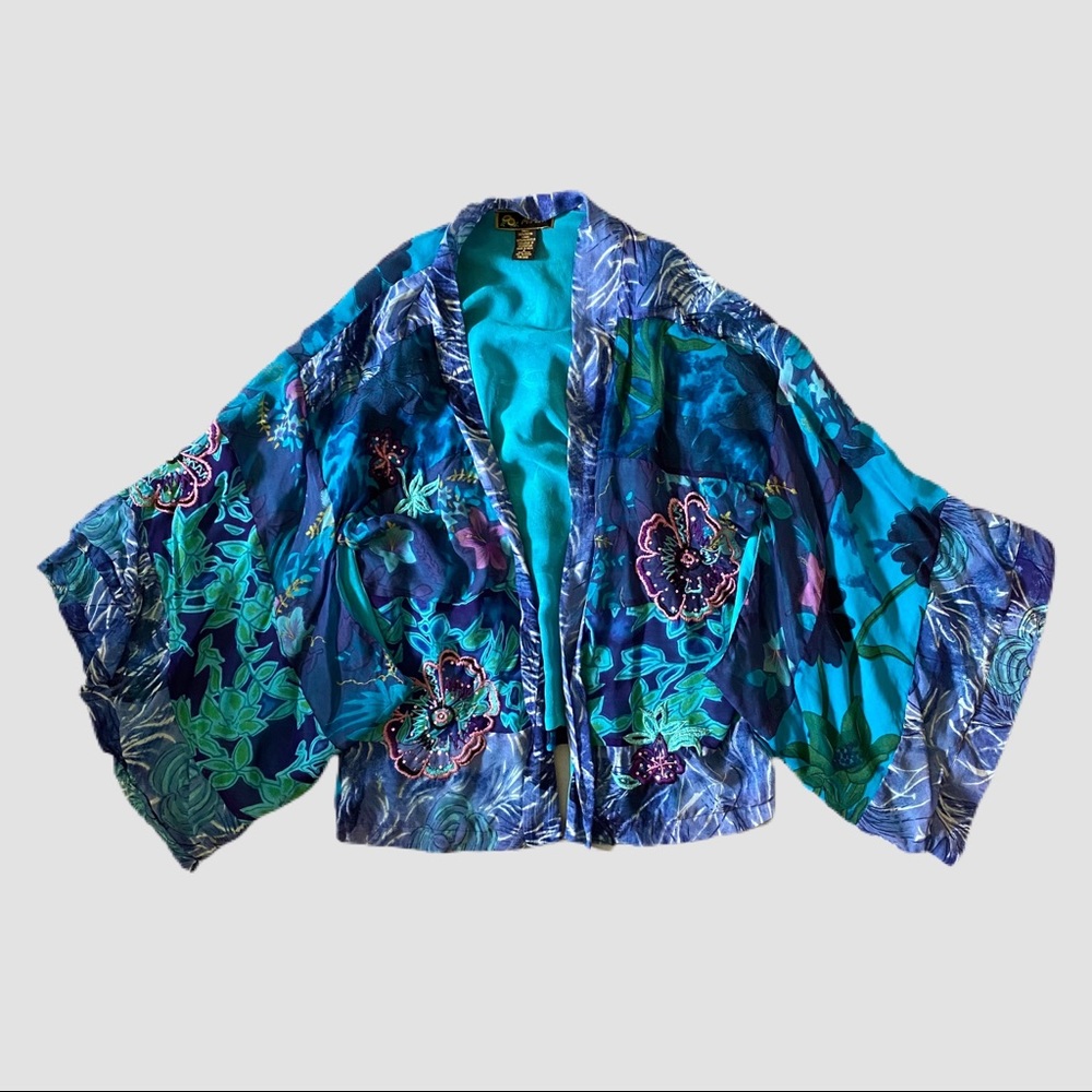 Mirasol Silk Kimono Cardigan Boho Sz S